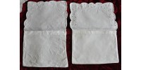 Enveloppes en lin brodé pour serviette de table